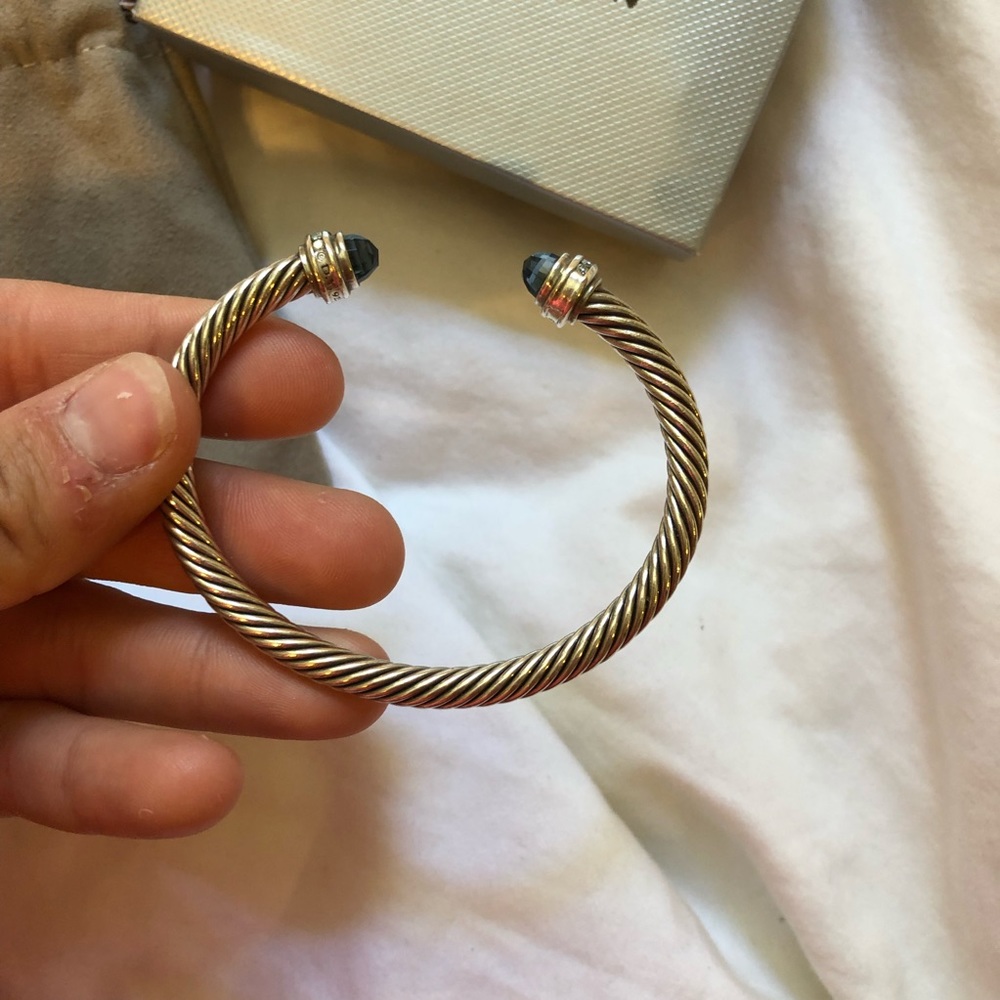 David Yurman cable classics 5mm topaz w diamonds